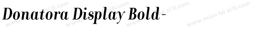 Donatora Display Bold字体转换